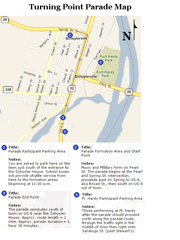 Turning Point Parade - Parade Map